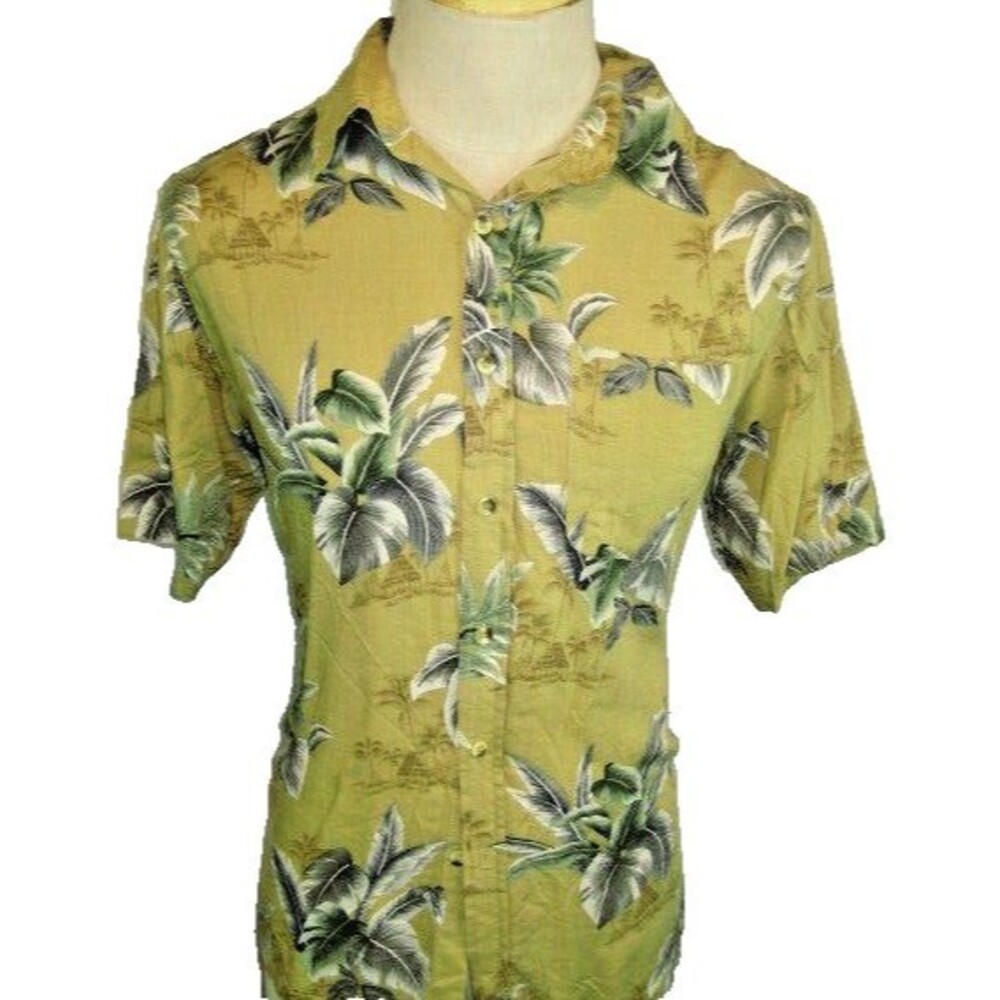 Mens Junction West Multicolor Aloha Hawaiian Island Rayon SS Casual Shirt sz M